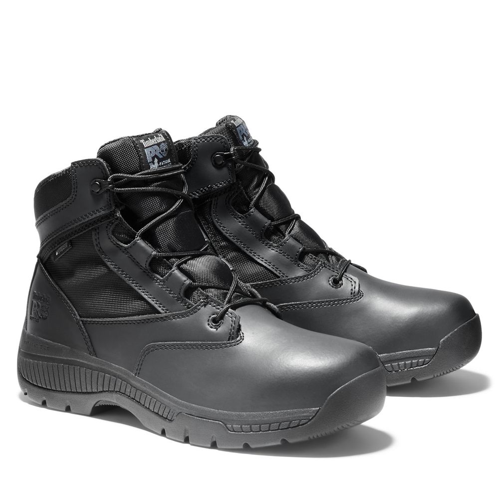 Botas Pro Timberland Argentina Hombre - Pro Valor™ Duty 6\" Side-Zip Soft Toe - Negras - FSNCWX-457